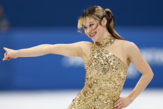 Alysa Liu celebrating Olympic gold medal 2026 Winter Olympics Milan figure skating