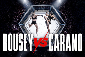 Gina Carano vs Ronda Rousey promotional fight poster Netflix May 16 2026