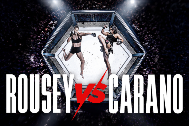Gina Carano vs Ronda Rousey promotional fight poster Netflix May 16 2026