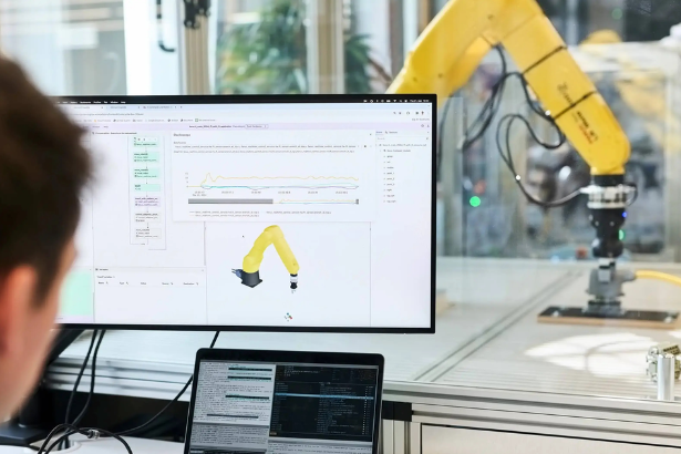 Intrinsic Flowstate robotics software platform web-based industrial automation AI Google integration