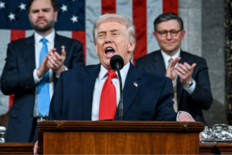 President Donald Trump delivering 2026 State of the Union address House Chamber US Capitol February 24