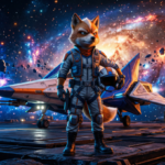 Fox McCloud Super Mario Galaxy movie poster showing crossover character