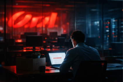 Oracle layoffs empty office desks corporate tech environment