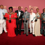 Sinners cast Delroy Lindo Wunmi Mosaku Michael B Jordan SAG Awards 2026 ensemble award Shrine Auditorium March 1