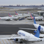 US airports flight disruptions 2026 crowded terminal passengers stranded