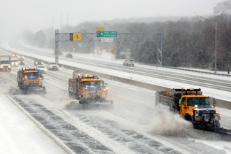 Sierra Nevada winter storm warning Donner Pass snow