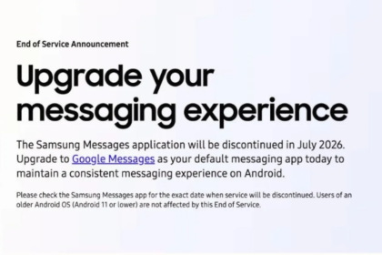 Samsung Messages app discontinued migration to Google Messages