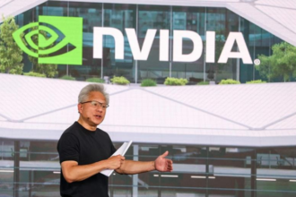 Jensen Huang discussing AI infrastructure investments in Taiwan