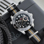 Omega Seamaster 007 First Light watch 2026 Diver 300M Chronograph black ceramic NATO strap