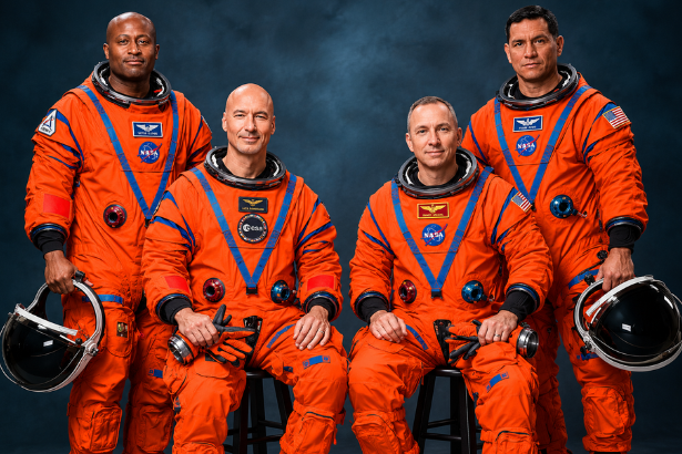 Artemis 3 crew 2027 official portrait Randy Bresnik Luca Parmitano Frank Rubio Andre Douglas NASA