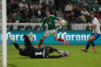 Mexico vs Serbia Johan Vasquez header equalizer 34 minute World Cup sendoff 2026
