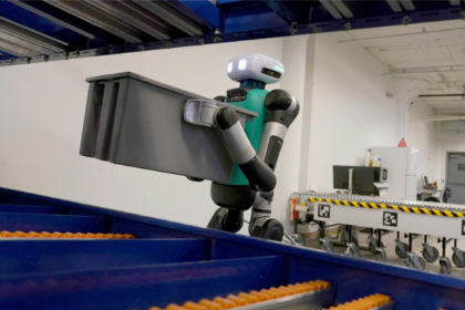 Agility Robotics humanoid robot Digit working on a factory floor