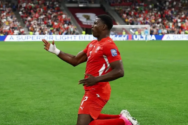Algeria vs Switzerland 2026 Breel Embolo goal 10th minute knee slide celebration