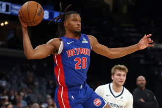 Chaz Lanier Detroit Pistons 2026 eight three-pointers Knicks Summer League Las Vegas