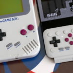 8BitDo FlipPad controller attached to smartphone