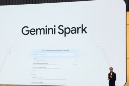Gemini Spark Mac interface showcasing AI-powered productivity tools, task management, writing assistance, and workflow enhancements on a Mac computer.