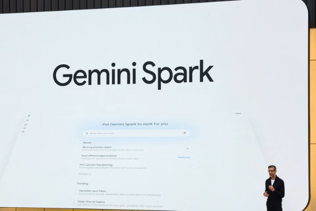 Gemini Spark Mac interface showcasing AI-powered productivity tools, task management, writing assistance, and workflow enhancements on a Mac computer.