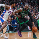 Jaylen Brown trade 76ers 2026 Celtics 76ers deal Paul George Shams Charania