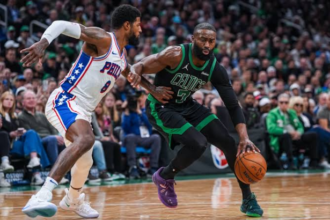 Jaylen Brown trade 76ers 2026 Celtics 76ers deal Paul George Shams Charania