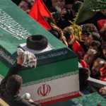 Iran war Khamenei burial 2026 Mashhad mourners Shrine Imam Reza funeral procession