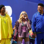 World Cup halftime show 2026 review Madonna dune buggy Ronaldo Ronaldinho New Jersey Stadium