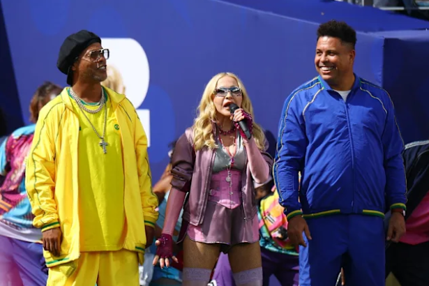 World Cup halftime show 2026 review Madonna dune buggy Ronaldo Ronaldinho New Jersey Stadium