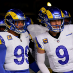 Aaron Donald unretires Rams - defensive lineman on field