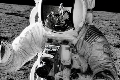 Apollo 12 astronaut Alan Bean on the lunar surface