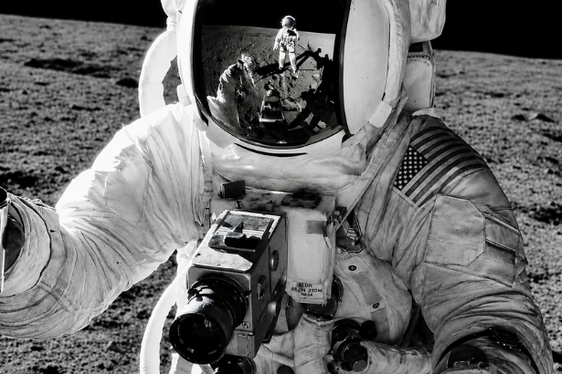 Apollo 12 astronaut Alan Bean on the lunar surface