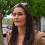 Cait Conley campaigning in New York's 17th Congressional District