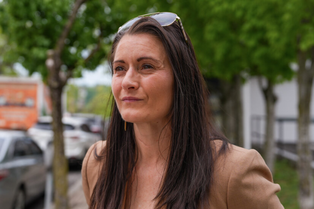 Cait Conley campaigning in New York's 17th Congressional District