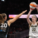 Caitlin Clark during Fever vs Dream overtime game