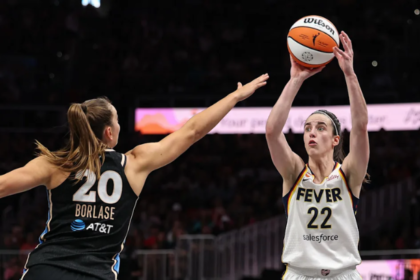 Caitlin Clark during Fever vs Dream overtime game