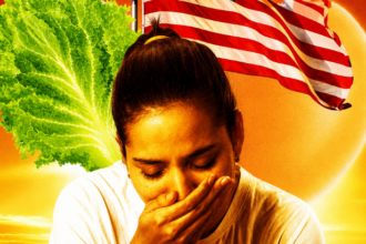 Salmonella cyclospora outbreak 2026 - fresh produce grocery display