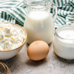 Full-fat dairy study - assortment of dairy products