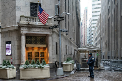 Dow futures traders at the NYSE