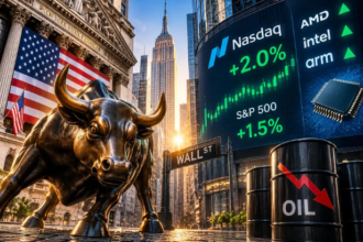 Nasdaq today reaches record close as AI stocks rally