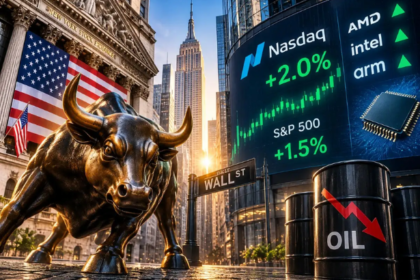 Nasdaq today reaches record close as AI stocks rally