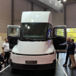 Tesla electric trucks Tesla Semi on U.S. highway