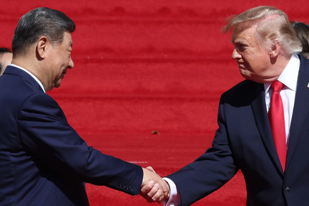 U.S.-China supply chain containers moving through a U.S. port