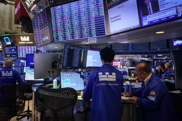 Stock market news today showing Dow S&P 500 and Nasdaq under pressure