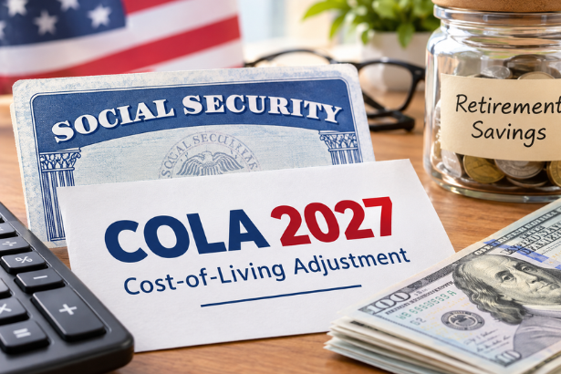 2027 cost-of-living adjustment showing the 3.6% Social Security benefit increase