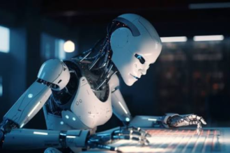 AI in manufacturing used to assist with automated quality inspection on a production line
