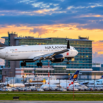 Air Canada aircraft as the airline revises seasonal U.S. flight routes