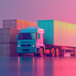 Dedicated logistics contract fleet parked at an industrial distribution campus
