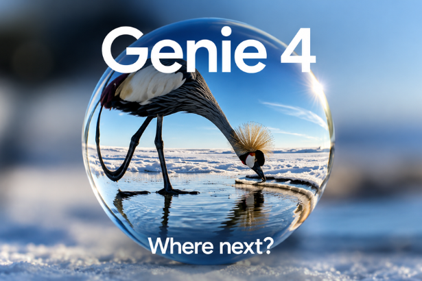 Google Genie 4 AI world model generating a realistic interactive environment