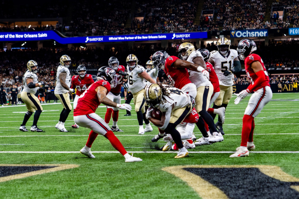New Orleans Saints fans reacting during 45-24 Falcons loss