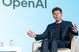 Sam Altman OpenAI CEO in a technology industry portrait