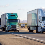 2027 truckload market outlook showing freight trucks on a U.S. interstate