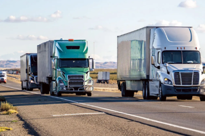 2027 truckload market outlook showing freight trucks on a U.S. interstate
